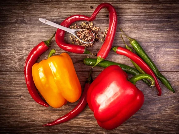 fresh-vegetables-with-spicy-pepper-on-wood-deck-2025-02-25-03-45-11-utc